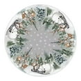 thumbnail image 1 of Hvmvliv Christmas Tree Skirt 36 inch Polyester with Santa Claus Snowflake Pattern, Easy‑Secure Installation Xmas Tree Base Cover To Hide Tree Stands & Cords White, 1 of 5