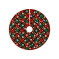 thumbnail image 1 of Hvmvliv Christmas Tree Skirt 36 inch Short Plush Villi Multi‑Pattern Fine Printing, Fade‑Resistant Xmas Tree Base Mat For Classic American‑Style Holiday Decoration Multicolor, 1 of 6