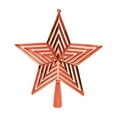 thumbnail image 1 of Hvmvliv Christmas Tree Star Topper Plastic Five Star Xmas Treetop Decorations Christmas Tree Top Ornament for Holiday Decoration Red, 1 of 9