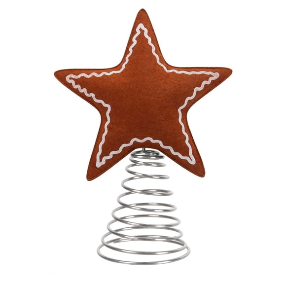 Hvmvliv Christmas Tree Topper Star Feltcloth Tree Top Ornament with Stainless Steel Base For Xmas Tree Holiday Party Home Decoration