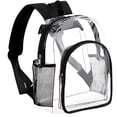 thumbnail image 1 of Hvmvliv Clear Backpack Transparent Backpack Pvc Waterproofs Storage Bag Large Capacity Teen Leisure Beach Sackpack Black, 1 of 6