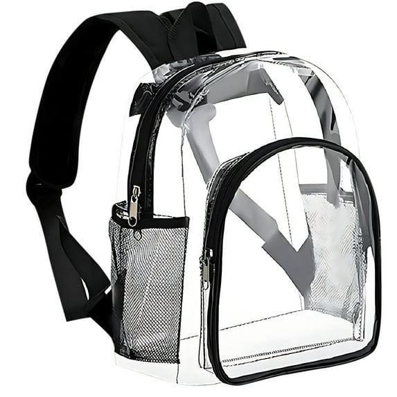 Hvmvliv Clear Backpack Transparent Backpack Pvc Waterproofs Storage Bag Large Capacity Teen Leisure Beach Sackpack Black