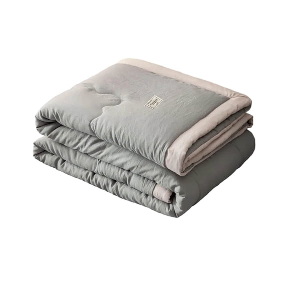 Hvmvliv Cooling Blanket 43x59in Cotton Blanket Summer Cooler Quilt for Hot Sleepers and Night Sweats Cooler Comforter Double Sided Cold Effect Blanket Cooler Fiber Ice Blanket Gray