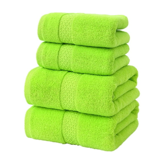Hvmvliv Cotton Bath Towels Cotton Plain Gift Set Towel Multicolor Soft Absorbent Household Bath Towel Towel Green
