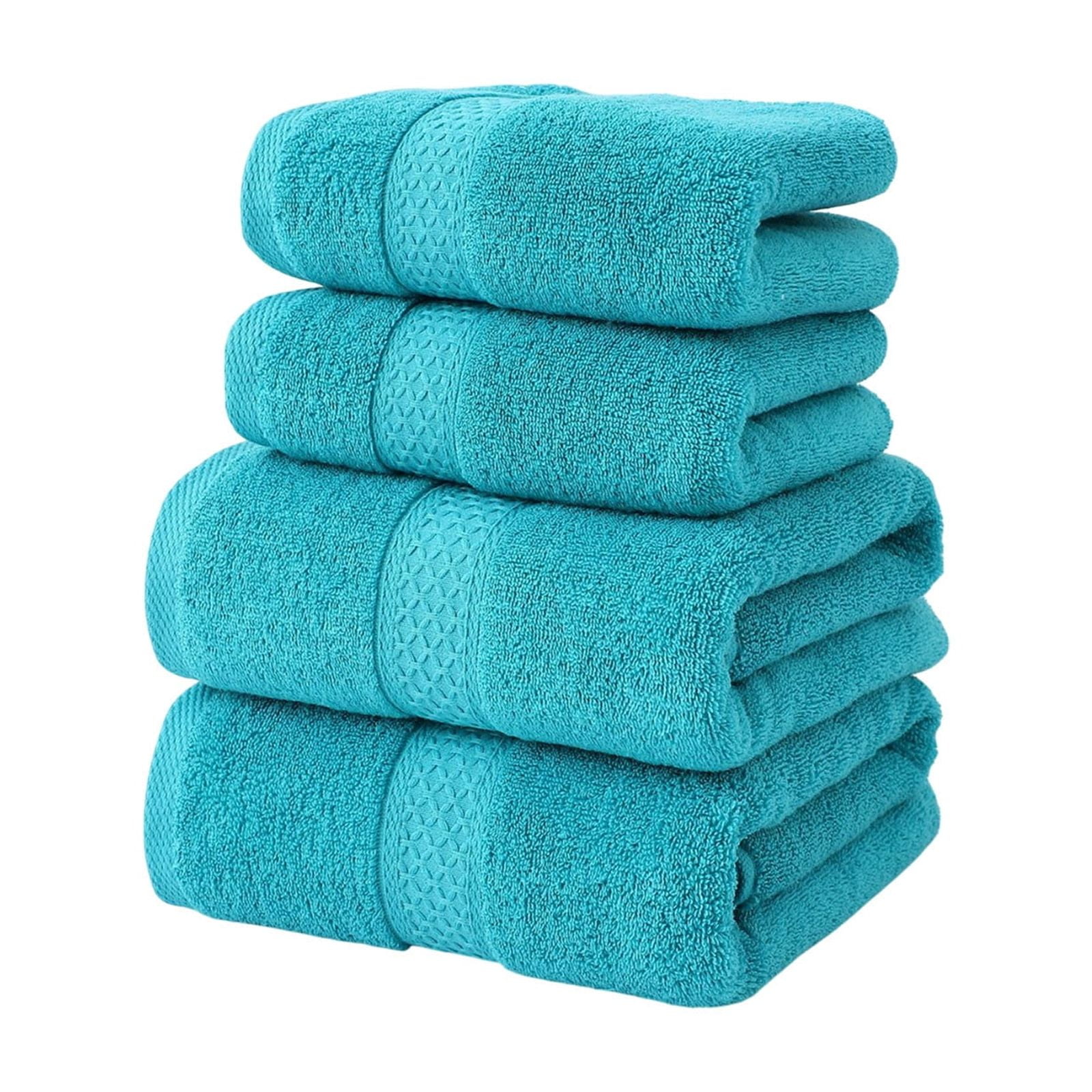 Hvmvliv Cotton Bath Towels Cotton Plain Gift Set Towel Multicolor Soft Absorbent Household Bath Towel Towel Sky Blue