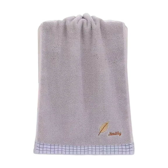 Hvmvliv Cotton Bath Towels Towel Leaves Embroidered With Letters Absorbent For The Home Home Partner Face Hand Towel Gray