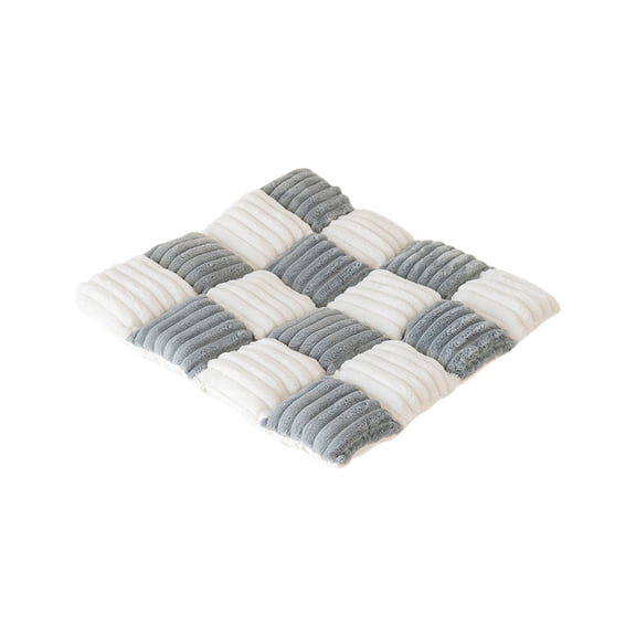 Hvmvliv Cotton Cushion for Dining Chair,17.72X17.72in Office Home Seat Pad,Non-Slip Interlock Pattern,Relieves Tailbone and Back Pain,Machine Washable Blue