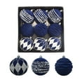 thumbnail image 1 of Hvmvliv Diamonds Encrusted Velvet Christmas Ornaments Tree Hanging Balls Window Display Fluffy Decor Blue, 1 of 6