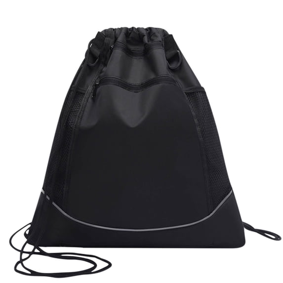 Hvmvliv Drawstring Backpack Multifunctional Backpack with Basketball Storage Bag Outdoor Sport Gym Drawstring Bag for Man Women Black