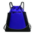 thumbnail image 1 of Hvmvliv Drawstring Backpack Multifunctional Backpack with Basketball Storage Bag Outdoor Sport Gym Drawstring Bag for Man Women Blue, 1 of 5