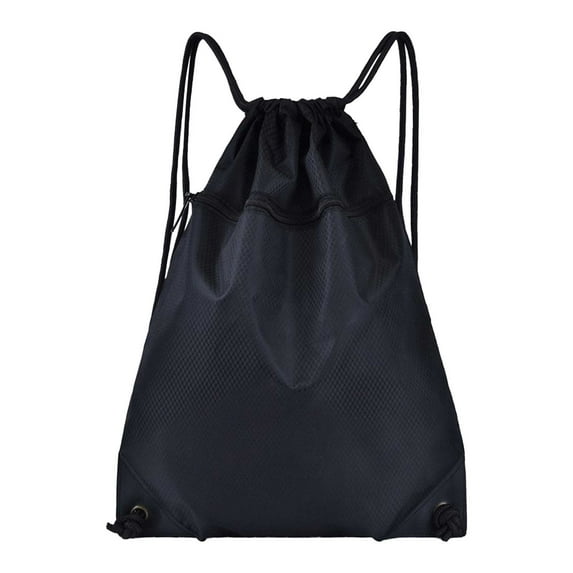 Hvmvliv Drawstring Backpack Sports Backpack for Boys Girls Ball Sneakers Storage Drawstring Knapsack Oxford Cloth Waterproof Knapsack Black