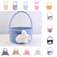thumbnail image 1 of Hvmvliv Easter Basket Bunny Rope Woven Storage Basket, Desktop Organizer for Eggs, Cosmetics & Sundries, Easter Home Decoration Basket Blue, 1 of 7