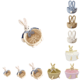 thumbnail image 1 of Hvmvliv Easter Basket Straw Woven Corn Husk Easter Basket, Plastic Storage Decor for Eggs & Crafts, Home Decoration in Multiple Sizes White, 1 of 7