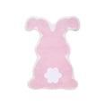 thumbnail image 1 of Hvmvliv Easter Bathroom Rug Bunny Shape Door Mat, Plush Polyester Floor Mat for Bedroom Dorm, Non Skid Backing for Safety Pink, 1 of 7