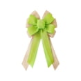 thumbnail image 1 of Hvmvliv Easter Bow Decor Handcrafted Faux Linen Bow, Festive Decorative Ribbon for Wreath Gift Party Decor Green, 1 of 6