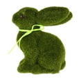 thumbnail image 1 of Hvmvliv Easter Bunny Decor Flocked Easter Bunny Tabletop Figurine, Realistic Spring Decoration and Gift Green, 1 of 7