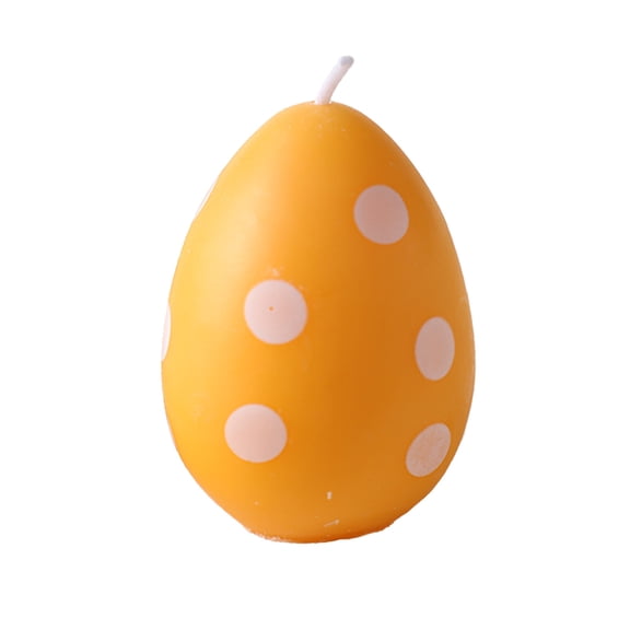 Hvmvliv Easter Candles Polka Dot Scented Egg Candle, Soy Blend Wax Decorative Gift for Home Fragrance Orange