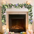 thumbnail image 1 of Hvmvliv Easter Garland Easter Egg and Vine Garland Door Decoration, Colorful Spring Floral Indoor Outdoor Decor Multicolor, 1 of 9