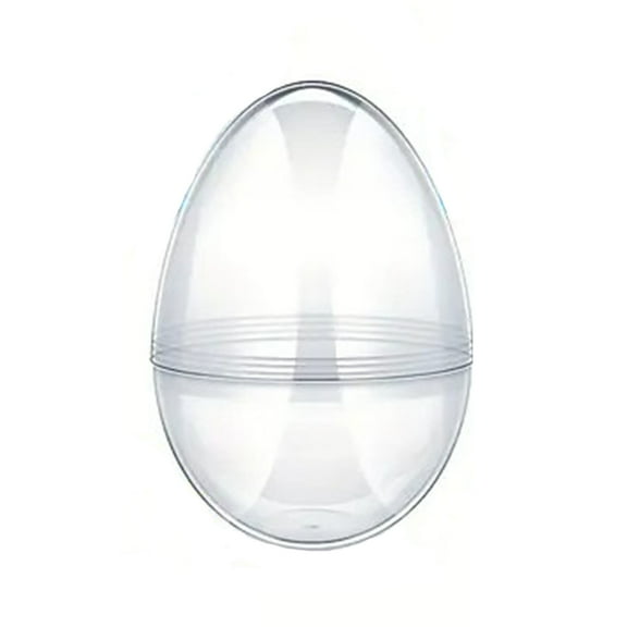 Hvmvliv Easter Gift Box Clear Plastic Easter Egg Shaped Gift Boxes, Empty Decorative Shells for Toy Storage & Party Favors, Easter Craft Supply Clear