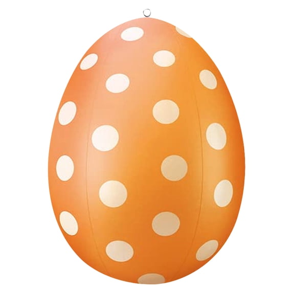 Hvmvliv Easter Inflatables Eggs Inflatable Easter Egg Outdoor Decoration, Large PVC Yard Garden Party Toy Orange
