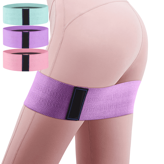 Hvmvliv Fitness Resistance Band Booty Resistance Bands for Glutes Workout, Non Slip Latex Hip Thigh Exercise Bands for Squats, Yoga and Home Fitness Purple