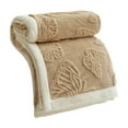 thumbnail image 1 of Hvmvliv Fleece Blanket 40x60in Winter Solid Color Double Layer Sheep Pattern Blanket Soft Warm Nap Cover Beige, 1 of 6