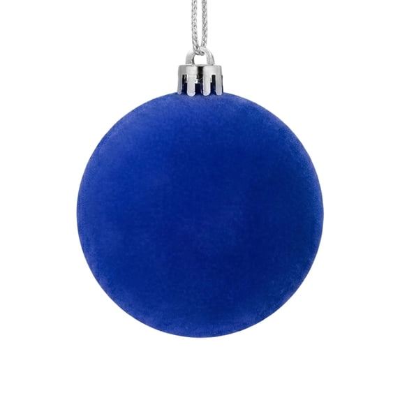 Hvmvliv Flocked Christmas Ball Ornament Velvet Xmas Tree Hanging Bauble Shatterproof for Holiday Party Decor