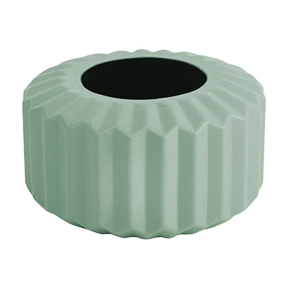 Hvmvliv Flower Pot Round Plastic Imitation Glazed Vase 12.5x12.5x8cm - Modern Flower Arrangement Cabinet Decoration for Home Interior Decor Green