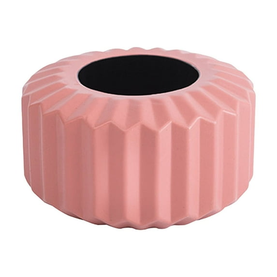 Hvmvliv Flower Pot Round Plastic Imitation Glazed Vase 12.5x12.5x8cm - Modern Flower Arrangement Cabinet Decoration for Home Interior Decor Pink