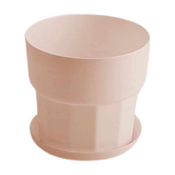 Hvmvliv Flowerpot Large Plastic Plant Pots with Saucers - 17x15.5x13cm Indoor Outdoor Flower Pots with Drain Holes for Succulents Herbs Cactus Pink