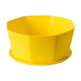 thumbnail image 1 of Hvmvliv Flowerpot Large Resin Plastic Fleshy Flower Pot with Base Support - 21x18x10cm Balcony Potted Green Radish Plant Imitation Ceramic Yellow, 1 of 6