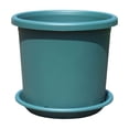thumbnail image 1 of Hvmvliv Flowerpot Plastic Flower Pot Multi-season Planter - 14x12cm Modern Design for Indoor Outdoor Plant Growing with Drainage Green, 1 of 6