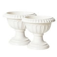 thumbnail image 1 of Hvmvliv Flowerpot Plastic Flower Pot Set - 2-Pack Split Half Design for Imitation Flower Arrangement and Gardening Decoration 16x16x14cm White, 1 of 6