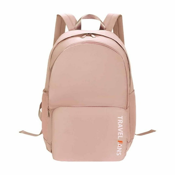 Hvmvliv Foldable Hiking Backpack 2-Layer Backpack Large Capacity Lightweight Knapsack Middle Teen Travel Backpacks Pink