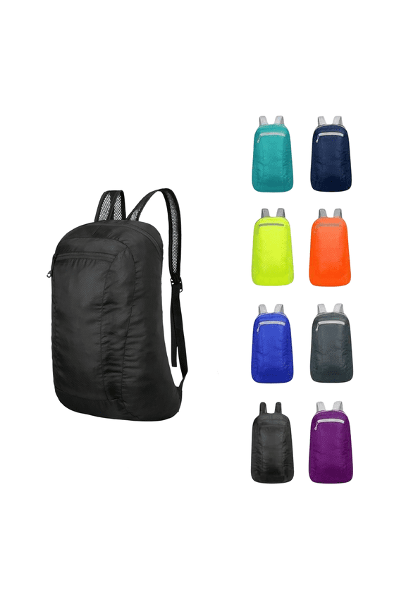 Foldable Hiking Backpack Foldable Lightweight Backpack Outdoor Camping Bag Portable Sports Daypack Large Capacity Travel Backpack Black