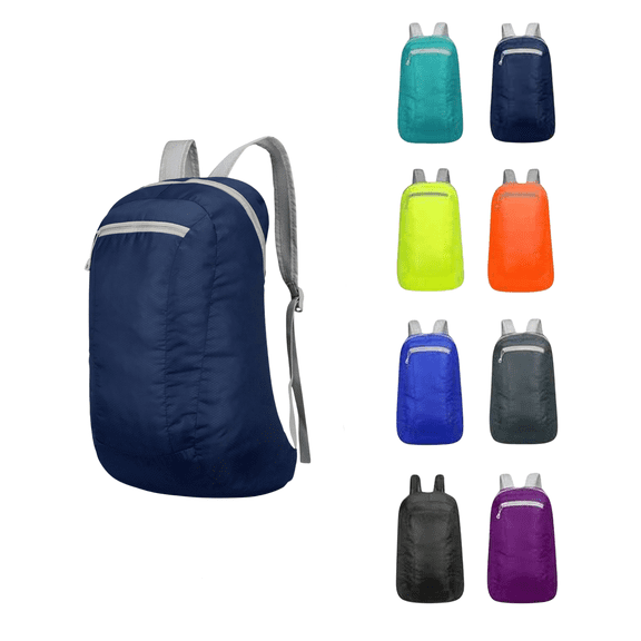 Hvmvliv Foldable Hiking Backpack Foldable Lightweight Backpack Outdoor Camping Bag Portable Sports Daypack Large Capacity Travel Backpack Blue