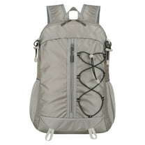 Hvmvliv Foldable Hiking Backpack Lightweight Foldable Backpack for Men and Women Large Capacity Outdoor Sports Travel Hiking Sackpack Gray