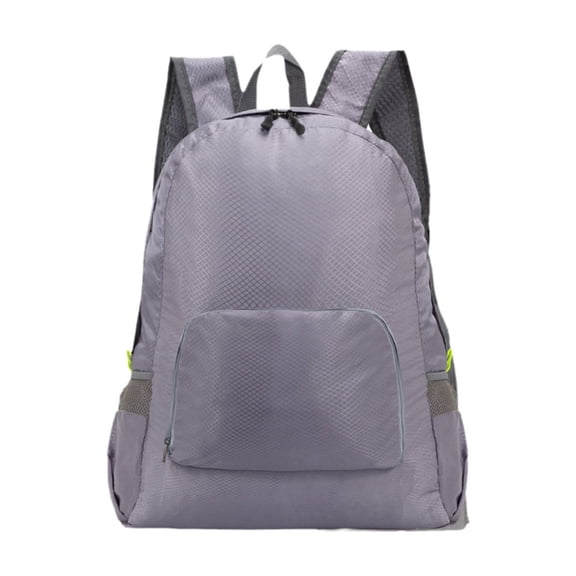 Hvmvliv Foldable Hiking Backpack Outdoor Travel Sackpack Mountaineering Bag Daily Sports Gym Bag Lightweight Backpack Large Capacity Folding Bag Gray