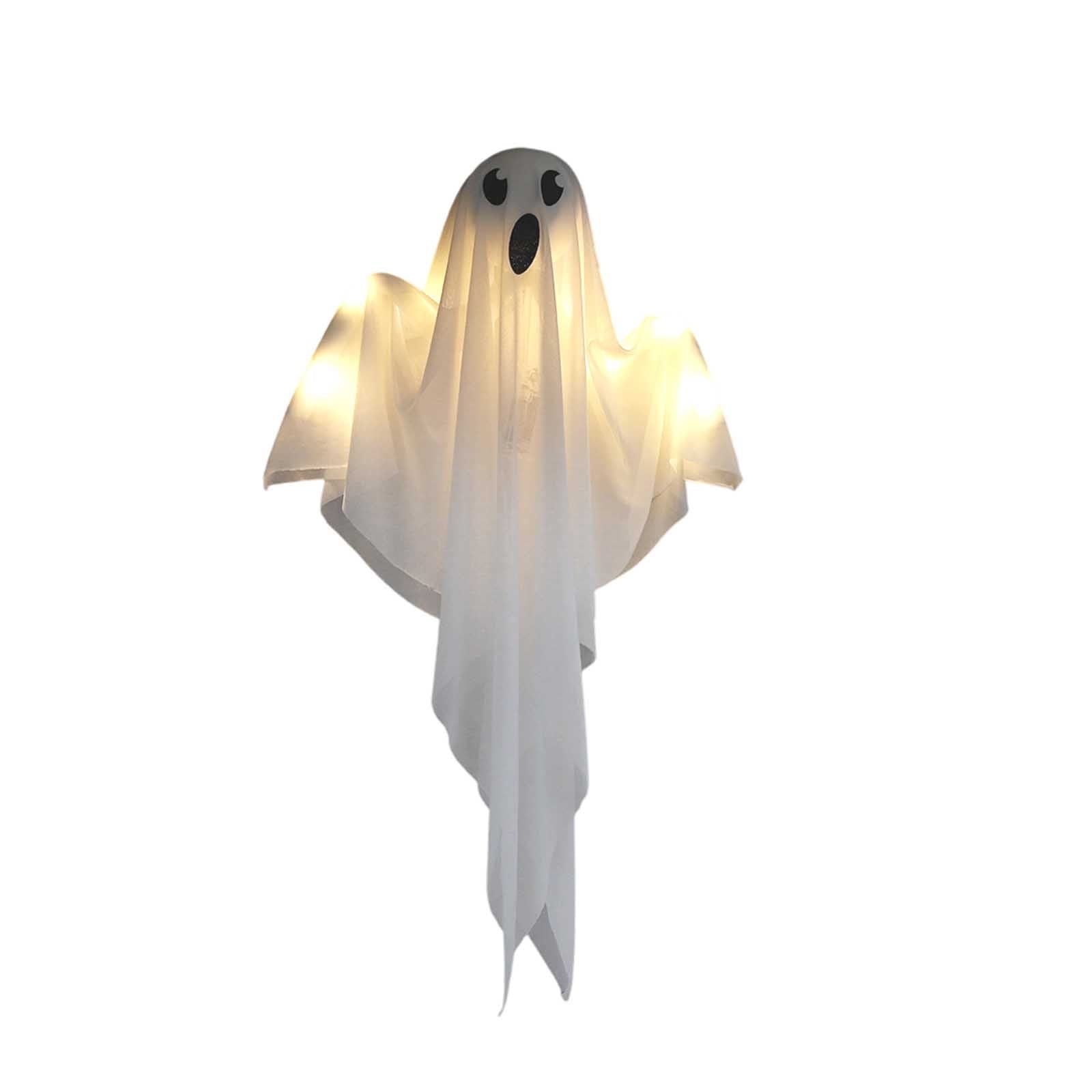 Hvmvliv Ghost Decor 2Pcs Halloween Luminous Scary Ghost Props Halloween ...
