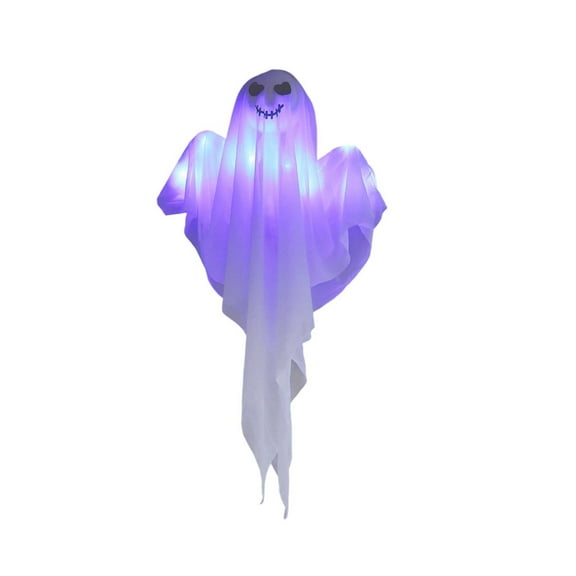Hvmvliv Ghost Decor 2Pcs Halloween Luminous Scary Ghost Props Halloween Decoration Indoor Outdoor Spooky Ghosts Decor for Front Porch Yard White