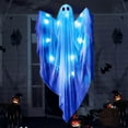 thumbnail image 1 of Hvmvliv Ghost Decor 47in Halloween Scary Ghost Decorations with Lights String Lighted Ghost Decoration Props for Outdoor Garden Porch Hanging Ornaments White, 1 of 9
