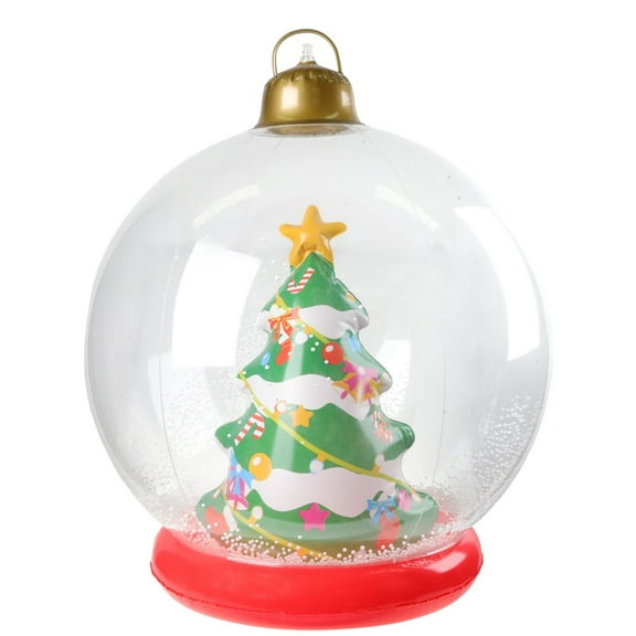 Hvmvliv Giant Inflatable Christmas Ball Outdoor Christmas Yard Ornaments Pvc Large Christmas Inflatables Decorations Outdoor Inflatables for Yard Decoration 1.98 ft, White