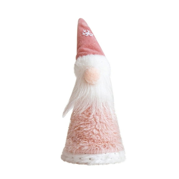 Hvmvliv Gnome Christmas Tree Topper Velvet Faceless Doll Xmas Tree Topper Ornament Christmas Tree Top Decoration Pink