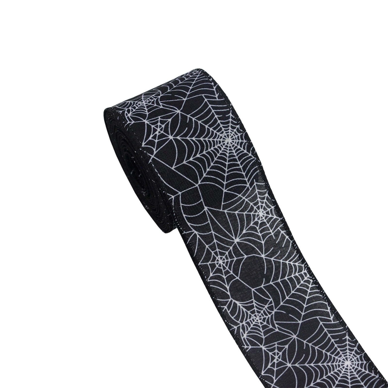 Spider Ribbon Hvmvliv Halloween Faux Linen Wired Ribbon,Spiderweb Ribbons for Crafts ...