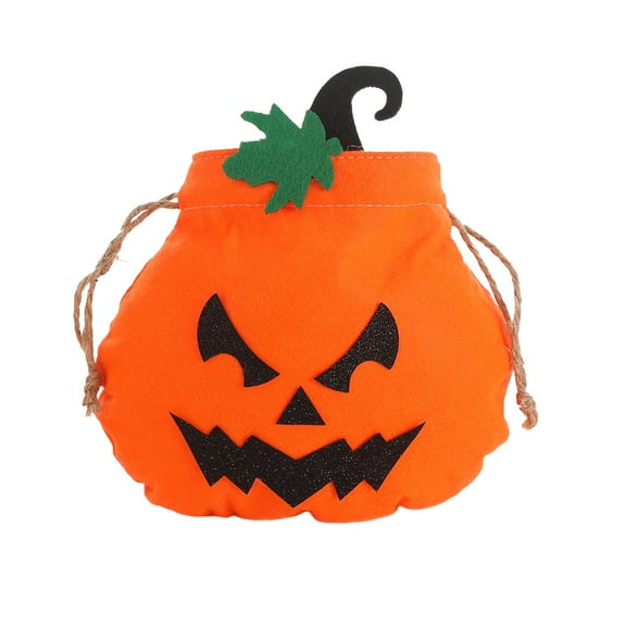 Hvmvliv Halloween Pumpkin Bucket 9in Halloween Children'S Candy Gift Bags Pumpkin Bags Suitable for Halloween Decoration Orange