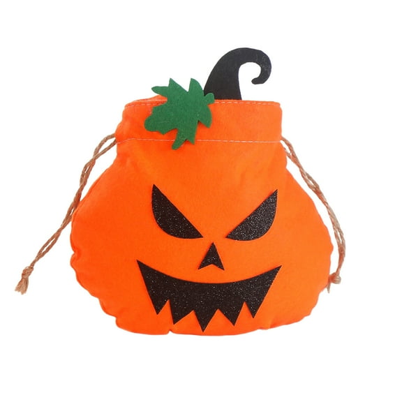 Hvmvliv Halloween Pumpkin Bucket 9in Halloween Children'S Candy Gift Bags Pumpkin Bags Suitable for Halloween Decoration Orange