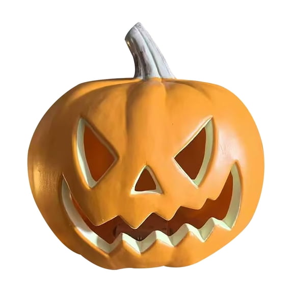 Hvmvliv Halloween Pumpkin Lights Evil Pumpkin Lights Props Decorations Halloween Table Glowing Pumpkins Ornaments Yellow