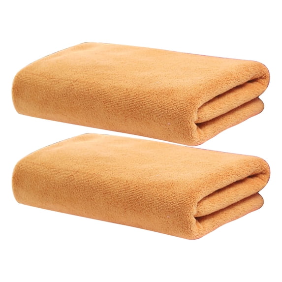 Hvmvliv Hand Towels 2-Pack Superfine Fiber Bath Towel Thinner & Softer Than Ordinary Towels, 3X Faster Drying, Super Absorbent & Non-Shedding, Multipurpose for Home, Travel, Yoga and Swimming Gold
