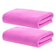 thumbnail image 1 of Hvmvliv Hand Towels 2-Pack Superfine Fiber Bath Towel Thinner & Softer Than Ordinary Towels, 3X Faster Drying, Super Absorbent & Non-Shedding, Multipurpose for Home, Travel, Yoga and Swimming Pink, 1 of 6