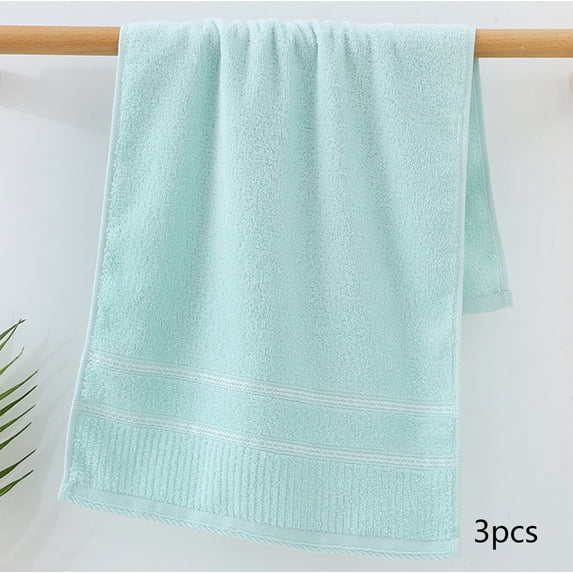 Hvmvliv Hand Towels 3-Pack Polyester Towel Set Soft & Durable Material, Super Absorbent & Quick-Drying, Non-Shedding & Fade-Resistant, Multipurpose for Bathroom, Gym and Spa Green